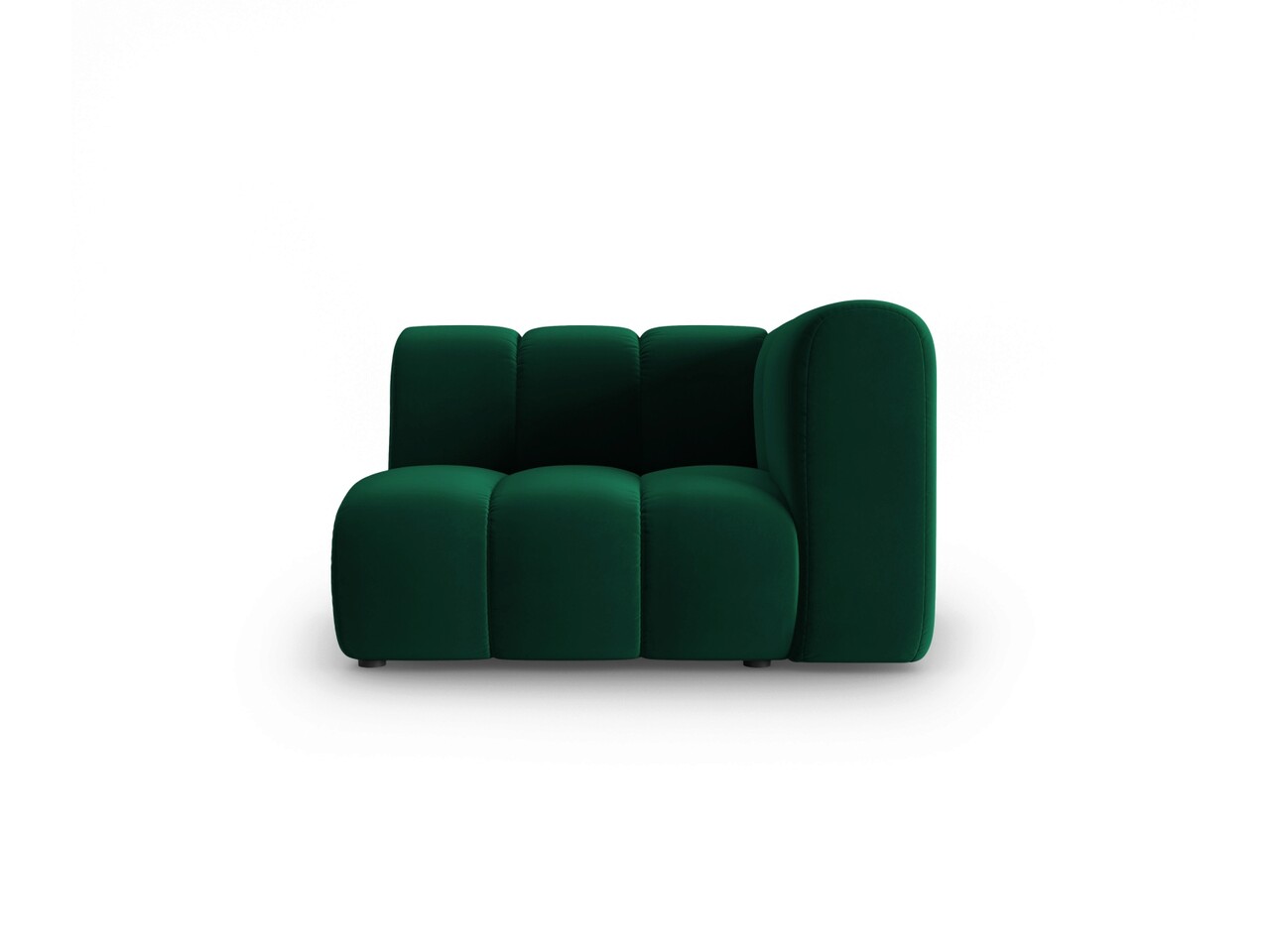 Modul canapea dreapta 1 loc, Lupine, Micadoni Home, BL, 114x87x70 cm, catifea, verde bottle - imagine 6